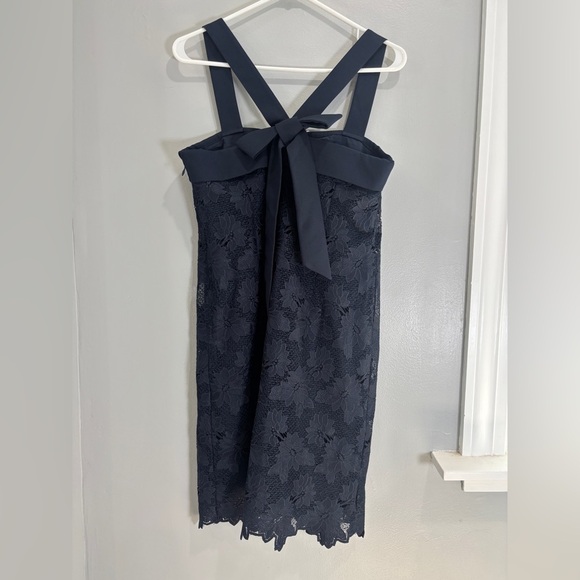 NWT Women's Banana Republic Limited Edition Navy Bow Back Lace Dress Eyelet 4 - Picture 7 of 13